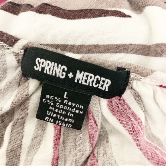 Spring + Mercer Dress Women Large Pink Grey  Sleeveless Mini Swirl Straight - Picture 5 of 5